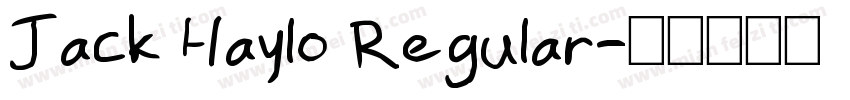 Jack Haylo Regular字体转换